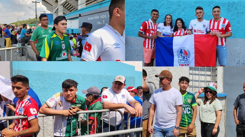 Los aficionados de Olimpia y Marathón se han apoderado del estadio Nacional "Chelato Uclés".