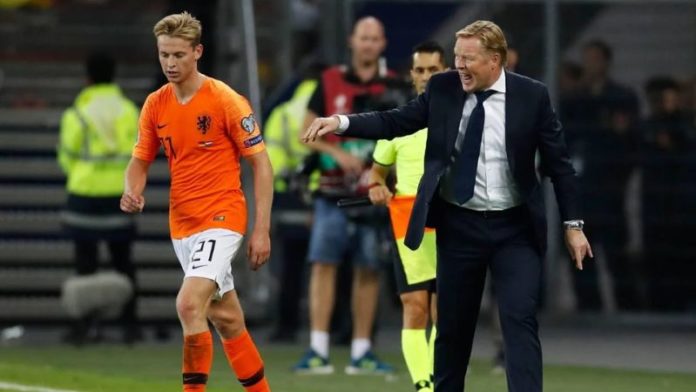 El seleccionador de Países Bajos, Ronald Koeman, incluye en la lista para la Eurocopa al lesionado Frenkie de Jong,