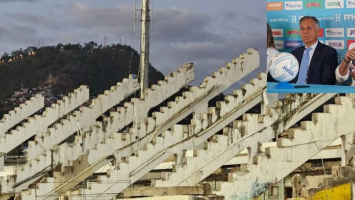 Tapar las graderías en construcción del estadio Nacional "Chelato Uclés" es la petición de Concacaf a la FFH.