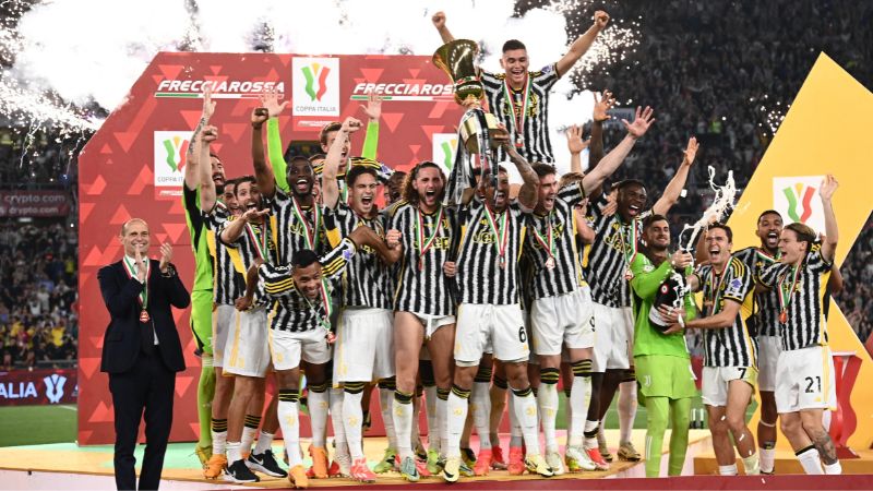 La Juventus se coronó campeón de la Copa de Italia.