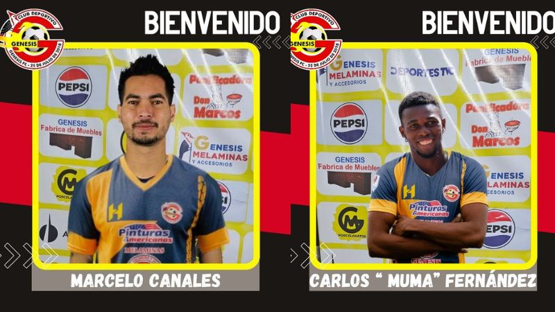 Marcelo Canales y Carlos "Muma" Fernández son los dos refuerzos confirmados por el equipo Génesis Comayagua.