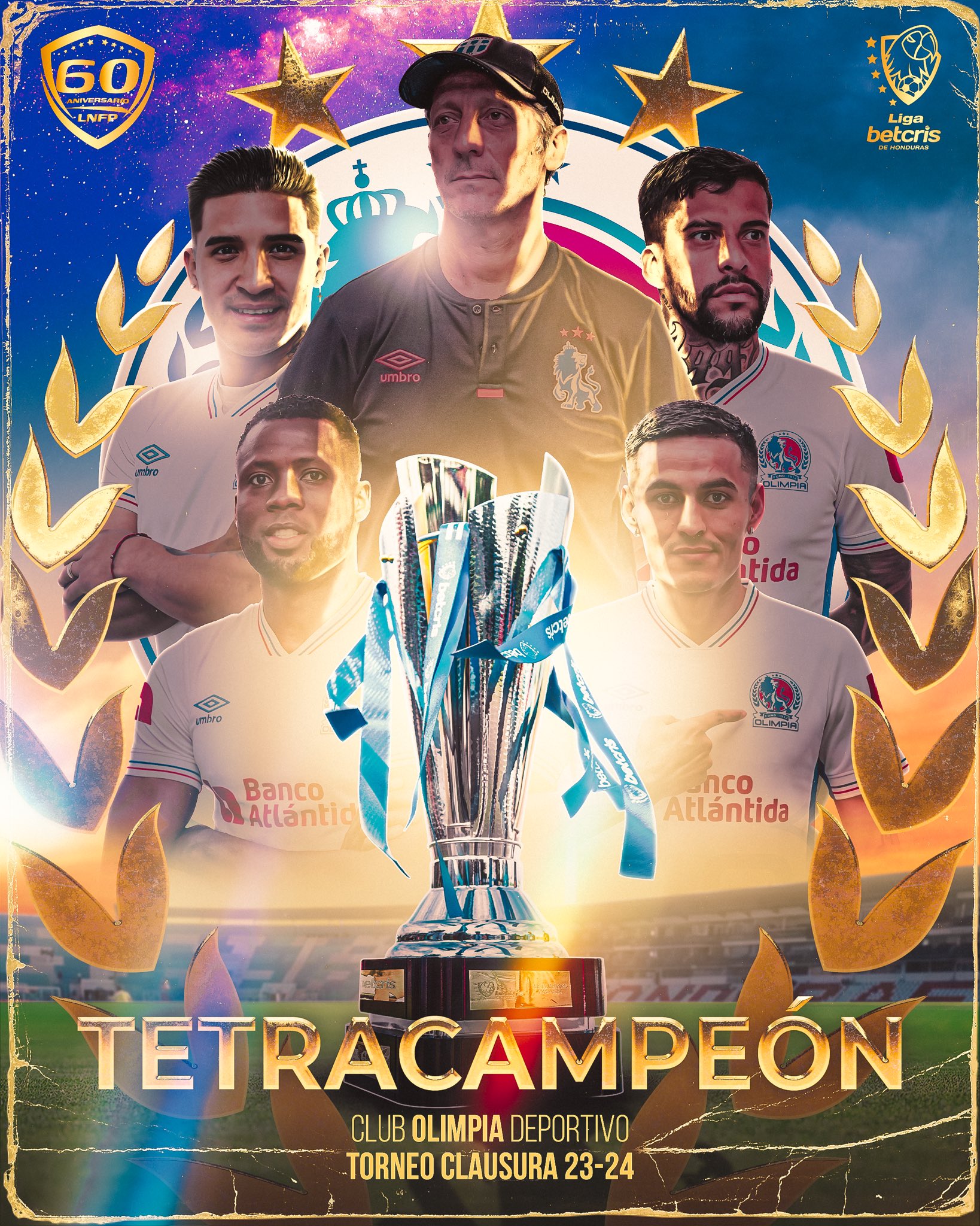 La Liga Nacional destaca el tetracampeonato logrado por el Olimpia de Pedro Troglio.