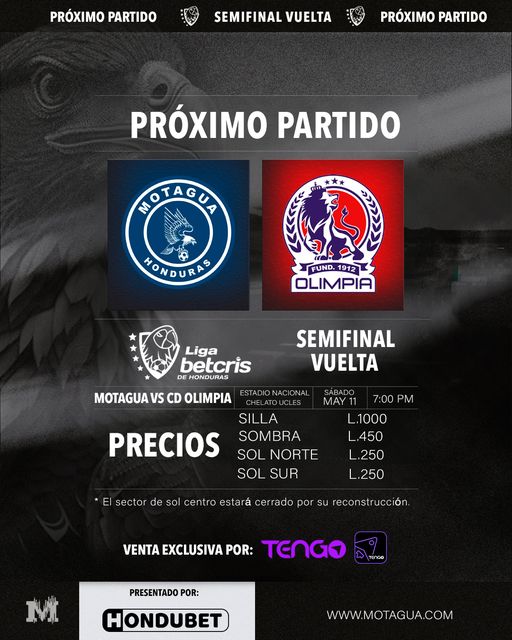 Estos son los precios de entrada que Motagua cobrará para el partido del sábado contra Olimpia en el estadio Nacional "Chelato Uclés".
