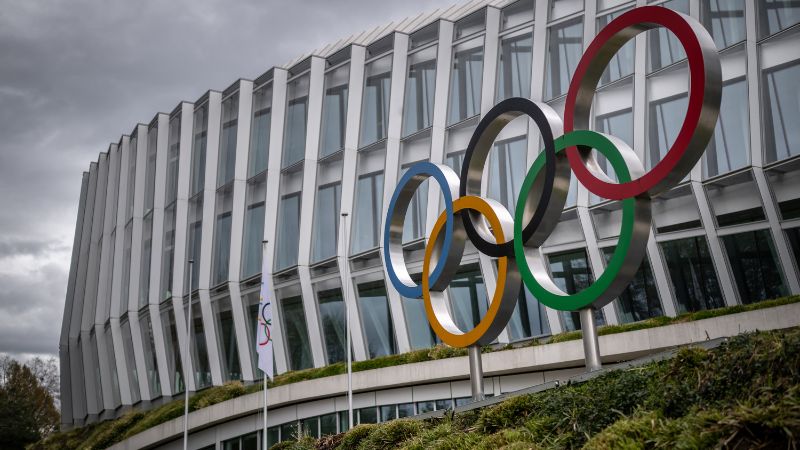 Esta vista general muestra la sede del Comité Olímpico Internacional (COI).