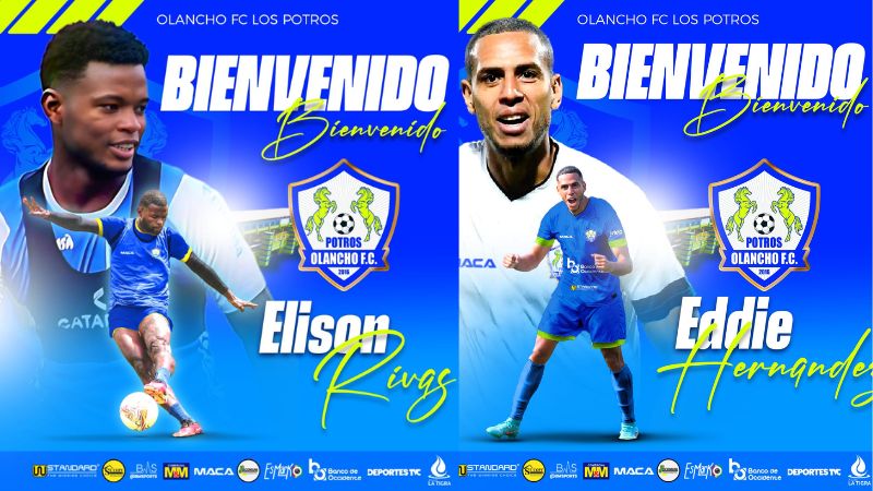 Elison Rivas y Eddie Hernández ya están listos para la temporada 2024-2025 con Potros de Olancho FC.