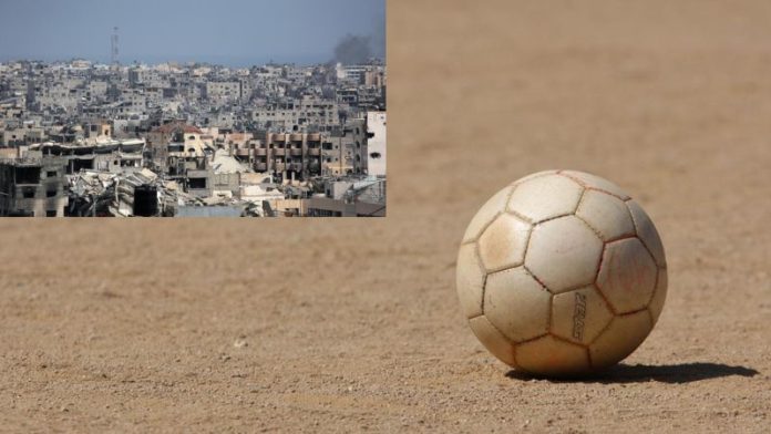 En la Franja de Gaza el fútbol es una excelente distracción para los niños.