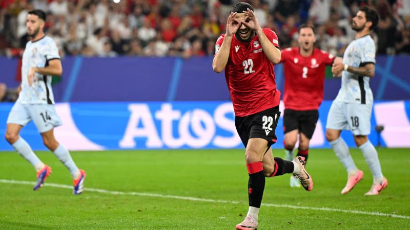 Georgia dio la sorpresa derrotando por 2-0 a la Portugal de Cristiano Ronaldo.