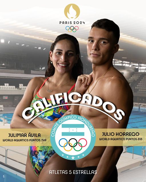 Julimar Ávila y Julio Horrego se suman a Kevin Mejía como los representantes de Honduras en los Juegos Olímpicos de París 2024.