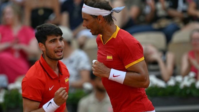 La dupla española, Carlos Acaraz y Rafael Nadal, superó a los neerlandeses, Tallon Griekspoor y Wesley Koolhof .