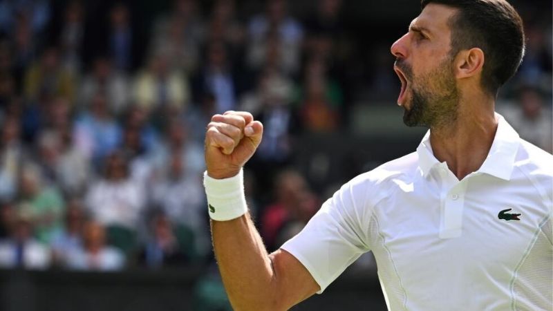 El tenista serbio Novak Djokovic, sufrió más de la cuenta en su partido de segunda ronda de Wimbledon.