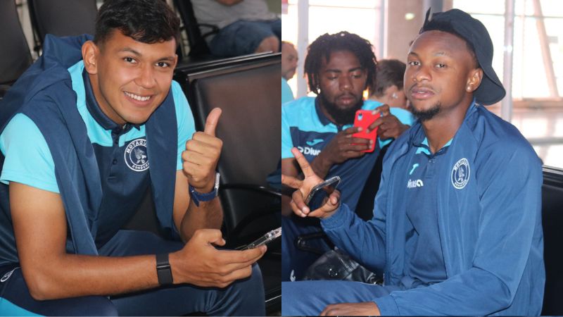 Luis Vega y Ricky Zapata muestran que están listos para defender los colores de Motagua.