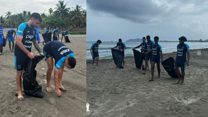 Por una semana los jugadores de Motagua trabajaron en el caribe hondureño.