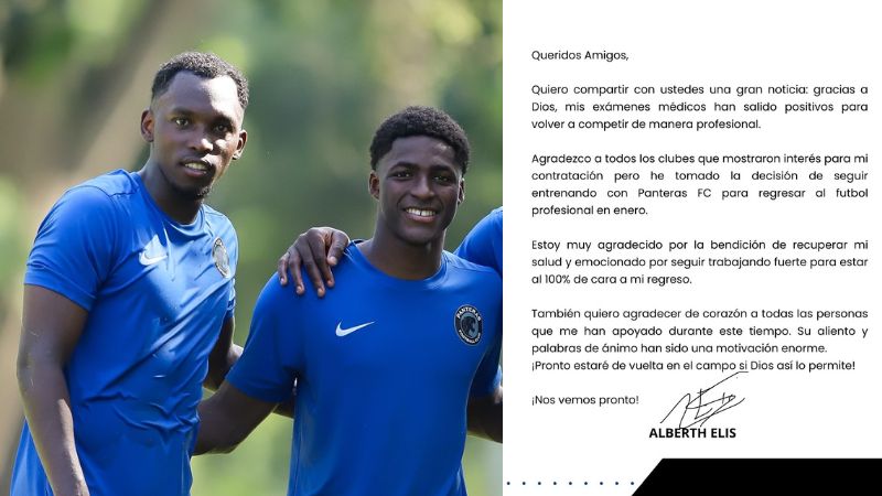 Alberth Elis publicó un comunicado para expresar su decisión en cuanto a su futuro futbolístico.