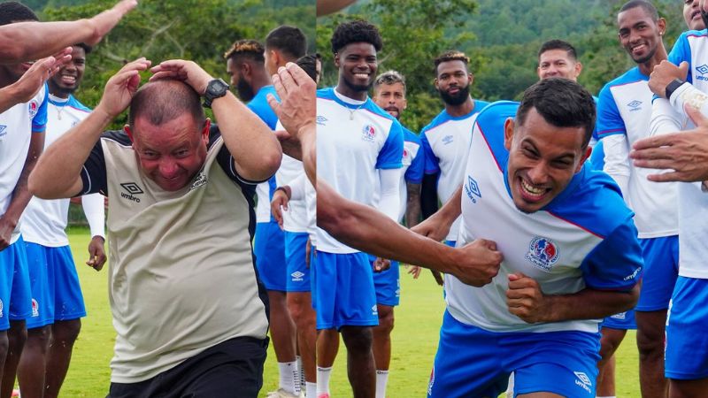 En Olimpia hay alegría y este jueves le celebraron el cumpleaños al "Chelito" de la gente y al mediocampista Edwin Rodríguez.