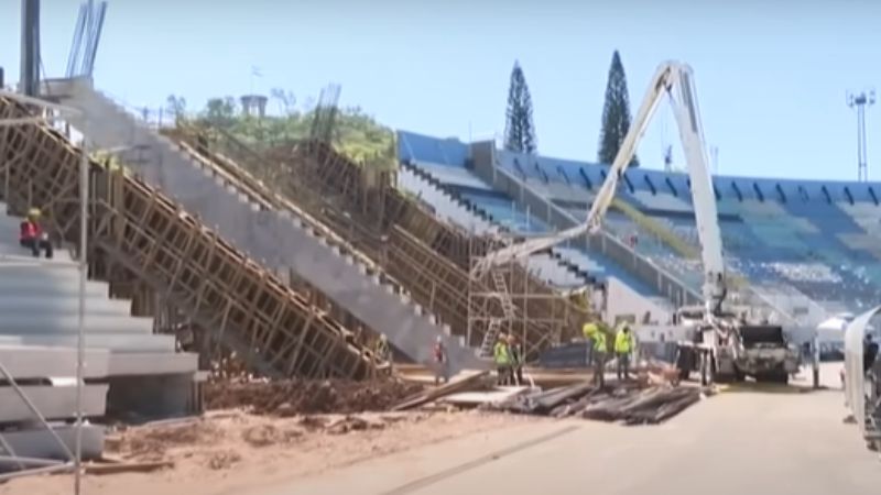 Reportan que los trabajos en las graderías del estadio Nacional "Chelato Uclés" avanzan en un 60 por ciento.