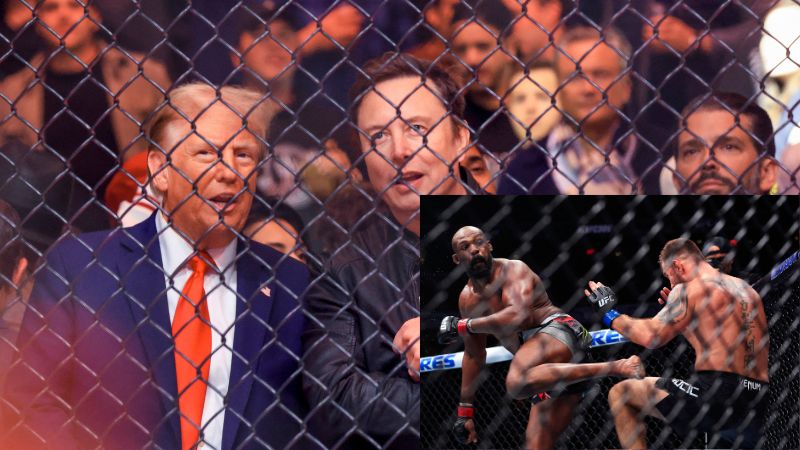 El presidente electo de los Estados Unidos, Donald Trump, asistió a la pelea de artes marciales mixtas entre el campeón de peso pesado de UFC, Jon Jones y Stipe Miocic.