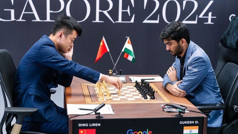 El chino Ding Liren, vigente campeón, y el indio de 18 años Gukesh Dommaraju, firmaron tablas este miércoles.