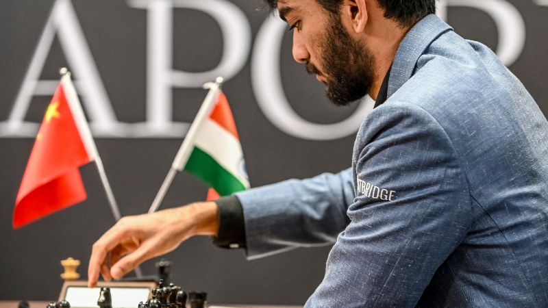 El gran maestro indio Gukesh Dommaraju aprovechó un error del chino Ding Liren para quedarse con el título mundial de ajedrez.