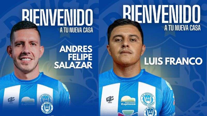 El potero Andrés Felipe Salazar y el mediocampista mexicano, Luis Franco, son oficializados como refuerzos por el Victoria.