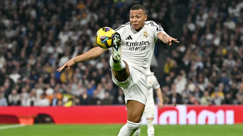 El delantero francés del Real Madrid, Kylian Mbappé, mostró mejoría en el duelo del fin de semana contra el Getafe.