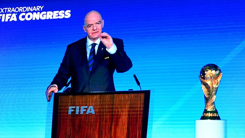 El discurso del presidente de la FIFA, Gianni Infantino, al momento de hacer oficial las sedes de los mundiales de 2030 y 2034.