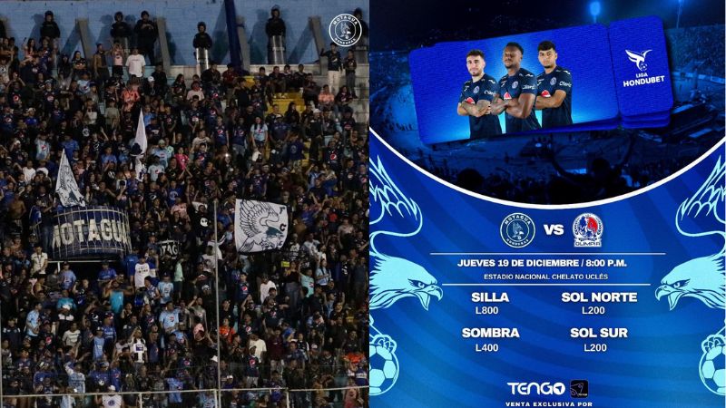 Motagua estableció los precios para el partido del jueves contra Olimpia, por la ida de la gran final del torneo de Apertura.