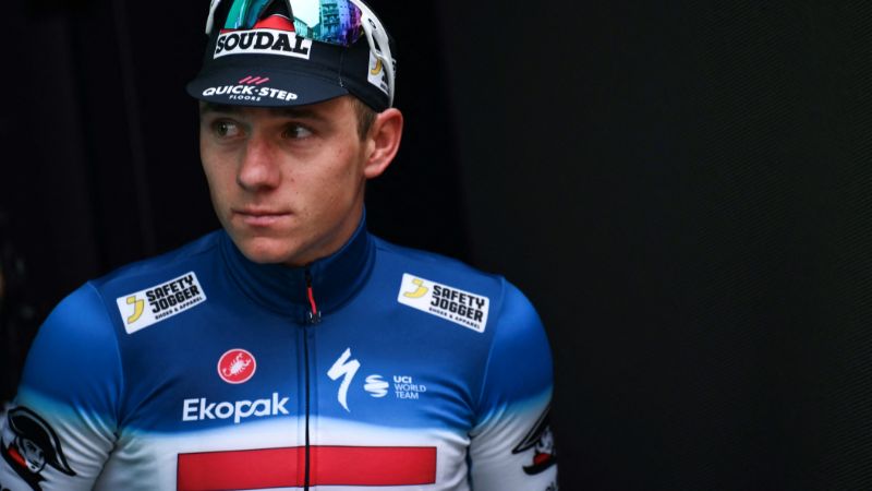 El ciclista belga Remco Evenepoel, del equipo Soudal Quick-Step sufrió un accidente en entrenamiento.