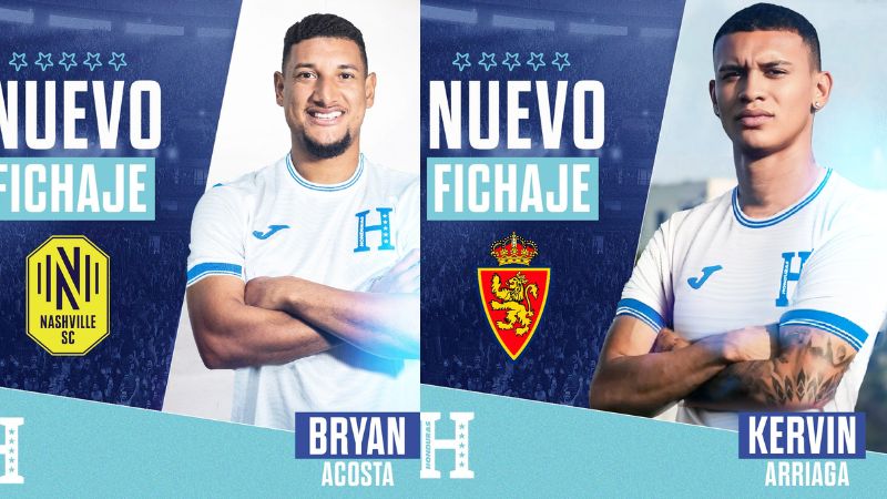 La Federación de Fútbol presenta a Brayan Acosta y Kervin Arriaga como legionarios de la Selección Nacional.