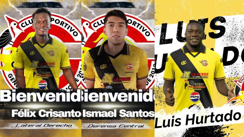 Félix Crisantos, Ismael Santos y Luis Hurtado, fueron pedidos por el técnico, Jhon Jairo López.