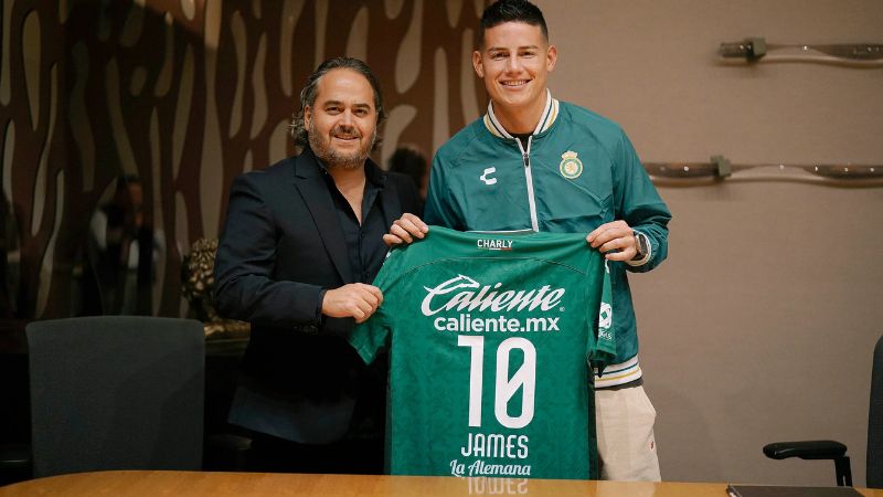 James Rodríguez portará la camisa con el número 10 del León de México.