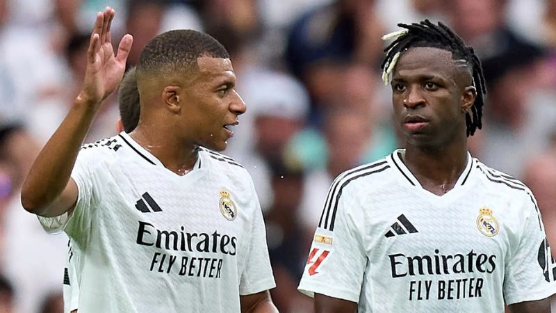 Kylian Mbappé y Vinicius Junior son la carta de presentación de la zona explosiva del Real Madrid.