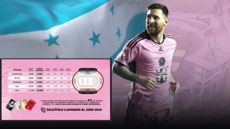 Los organizadores del partido Inter Miami con Lionel Messi frente a Olimpia establecieron los precios de entrada.