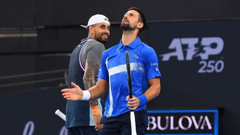 La pareja Novak Djokovic y Nick Kyrgios quedó eliminada en segunda ronda del torneo de dobles de Brisbane (Australia).