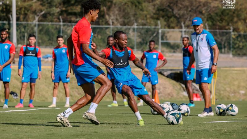 Los olimpistas se preparan para el partido del domingo contra Juticalpa FC.