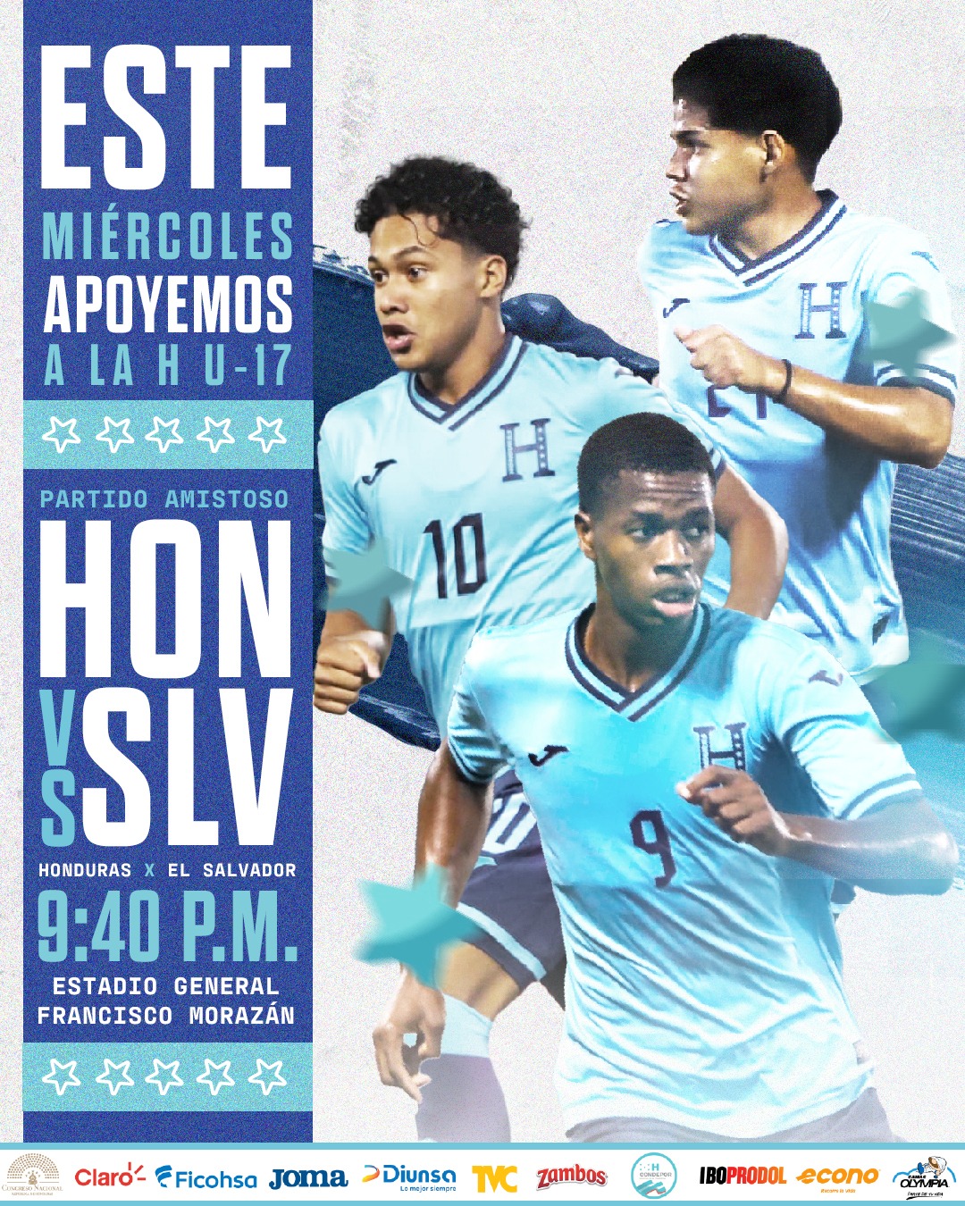 Así promociona la FFH el amistoso entre Honduras y El Salvador en Sub-17.