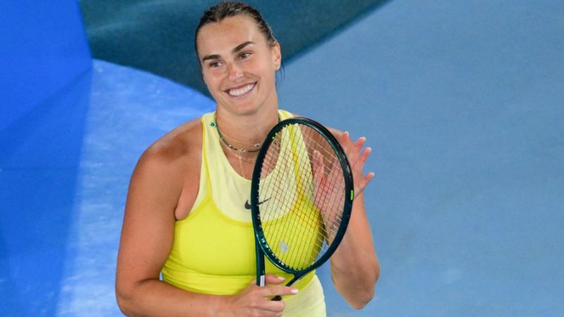 Aryna Sabalenka asegura que ya está recuperada de la caída que tuvo en el Abierto de Australia.