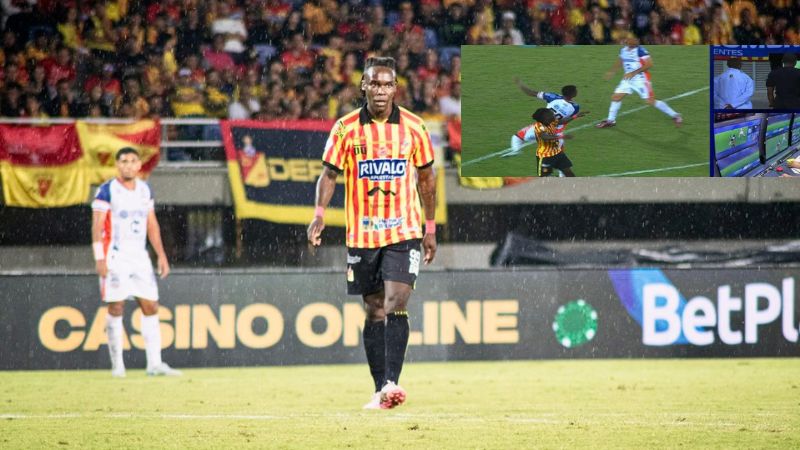 Rubilio Castillo ya se había estrenado con el Deportivo Pereira, pero el VAR le negó su rpimera anotación en Colombia.