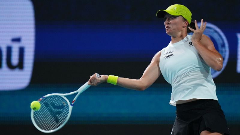 La tenista polaca, Iga Swiatek, está siendo acosada en el WTA 1000 de Miami.