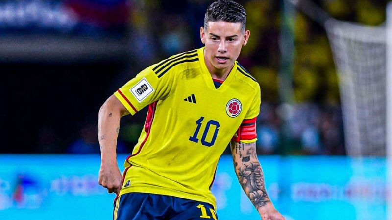 El mediocampista y capitán de Colombia, James Rodríguez, encabeza el equipo que enfrentará en esta fecha FIFA a Brasil y Paraguay.