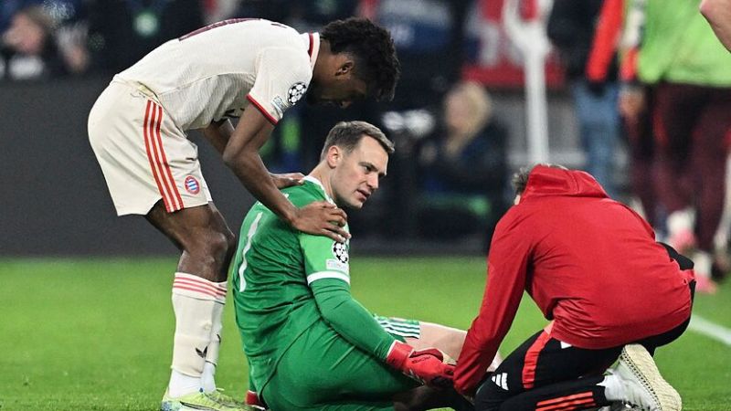 Manuel Neuer ya se había lesionado en la celebración de un gol con el Bayern de Múnich.