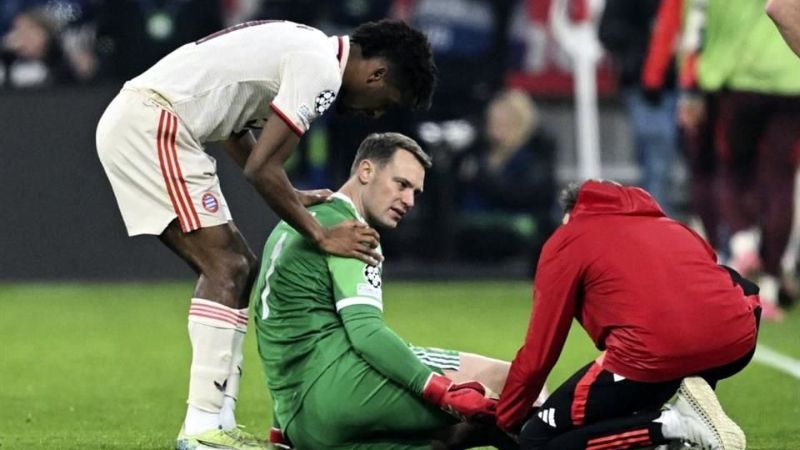 El portero del Bayern Múnich Manuel Neuer, se reporta lesionado y no tiene por el momento fecha de regreso.