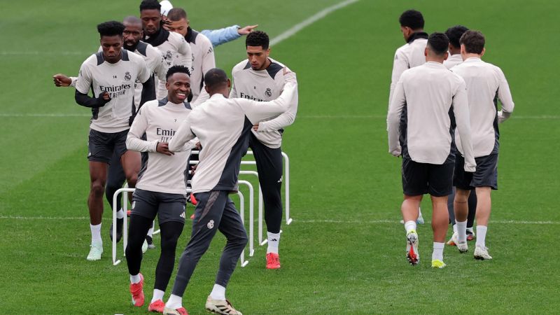 Vinicius y sus compañeros del Real Madrid se divierten previo a enfrentar al Atlético de Madrid.