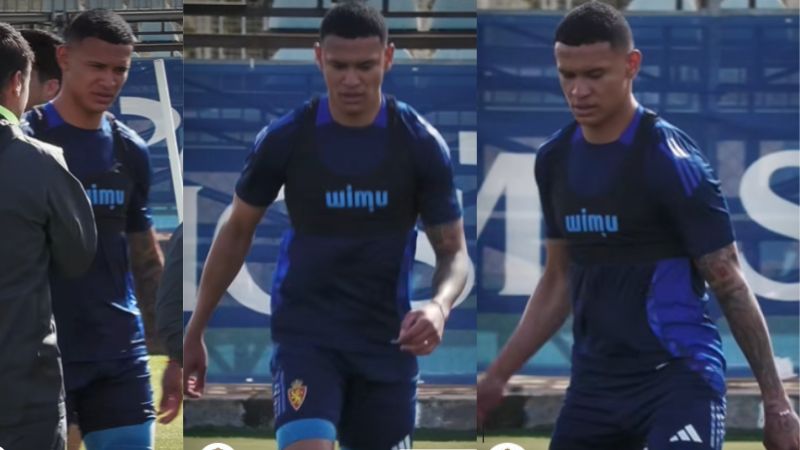 El volante de contención hondureño, Kervin Arriaga, ya entrena con normalidad con el Real Zaragoza.