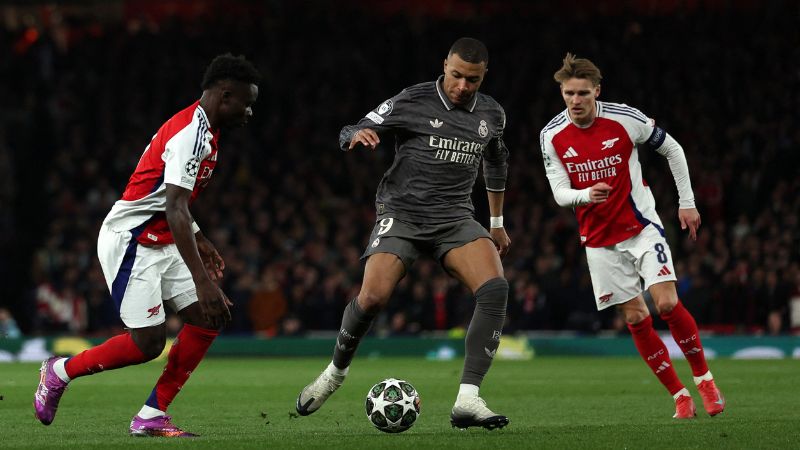 El delantero del Real Madrid, Kylian Mbappé, debe de concentrarse en el partido de vuelta de la Champions contra el Arsenal.