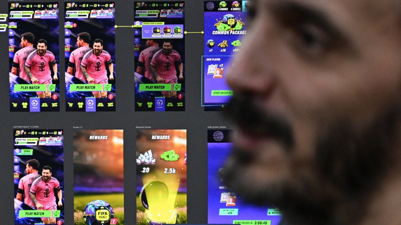 El diseñador 3D de Bacon Games, Juan Duque, habla durante una entrevista con AFP en Bogotá.
