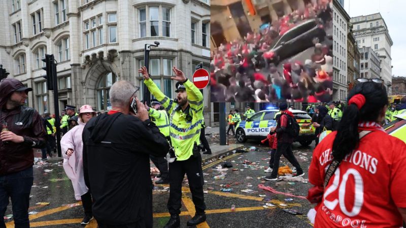 Así fue el atropellamiento de seguidores del equipo Liverpool, que celebraban el título.