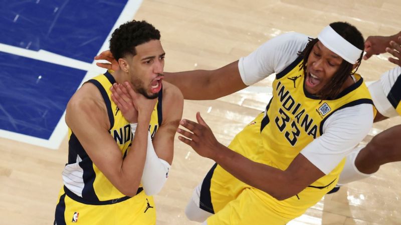 Tyrese Haliburton celebró haciendo el gesto de ahorcado para hacer referencia a Reggie Miller, estrella de Indiana Pacers en los años 90.