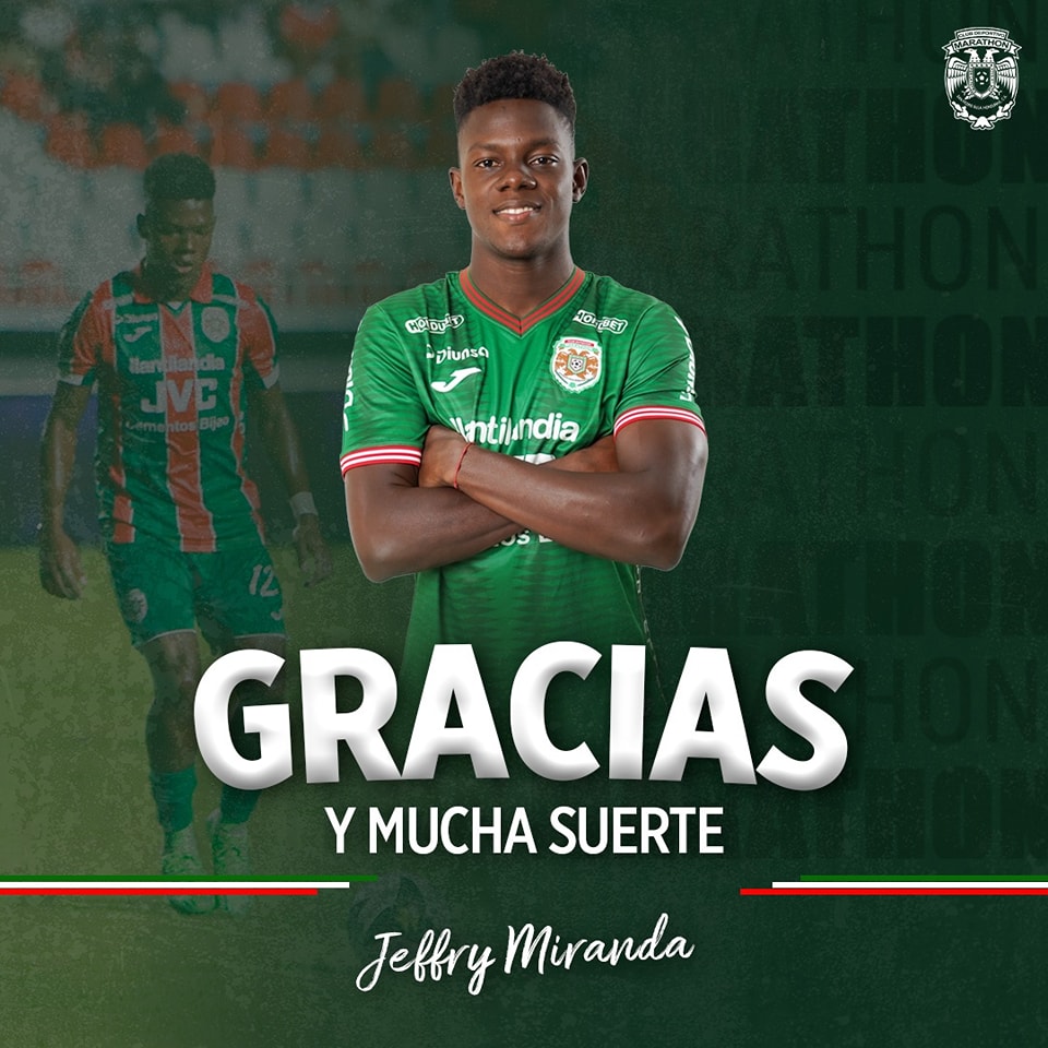 Jeffry Miranda se sumó a las bajas del Marathón, luego del fracasado torneo de Clausura.