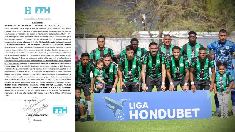 El Juticalpa FC podría comenzar con problemas el próximo torneo de Apertura 2025-2026.