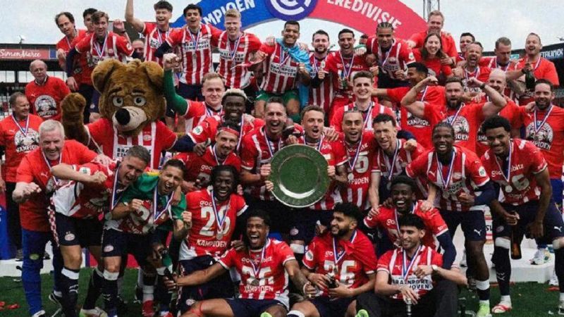 El PSV Eindhoven logró su 26º título de la liga neerlandesa al ganarle a Sparta de Róterdam y conservar un punto de ventaja sobre Ajax.